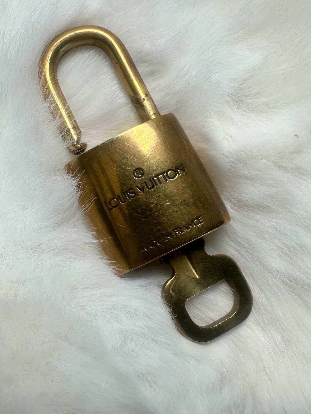Louis Vuitton Gold-tone Brass Padlock Key Charm - Picture 2 of 5